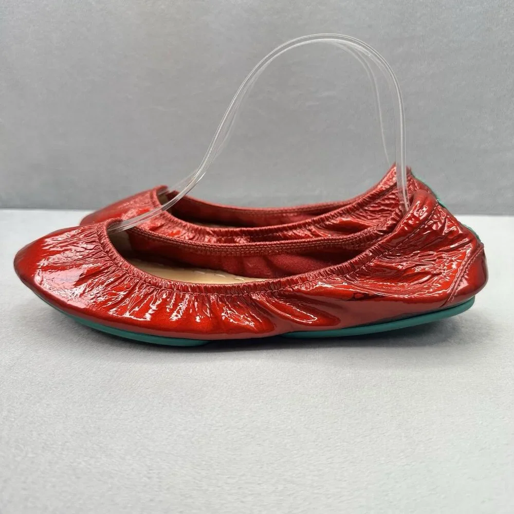 Tieks by Gavrieli Red Diamond Womens 8 Ballet Flats Full Grain Patent Leather
